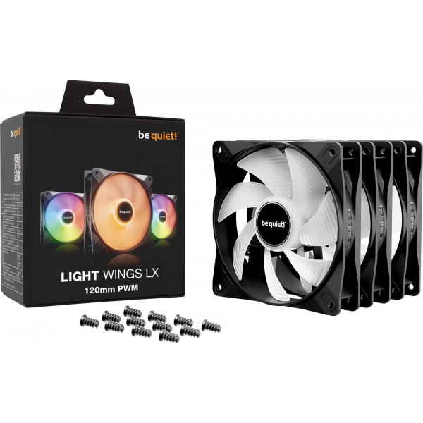 Вентилятор be quiet! Light Wings LX 120mm PWM 3-Pack Black (BL121)