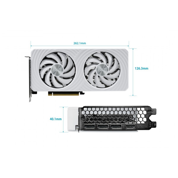 Відеокарта GF RTX 5060 Ti 16GB GDDR7 White OC Palit (NE7506TU19T1-GB2061M)