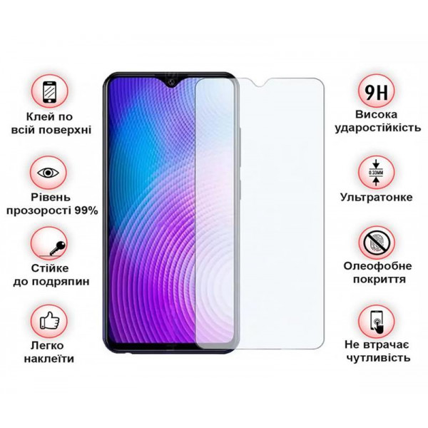 Захисне скло BeCover для Tecno Pop 7 (BF6) Crystal Clear Glass 3D (709265)