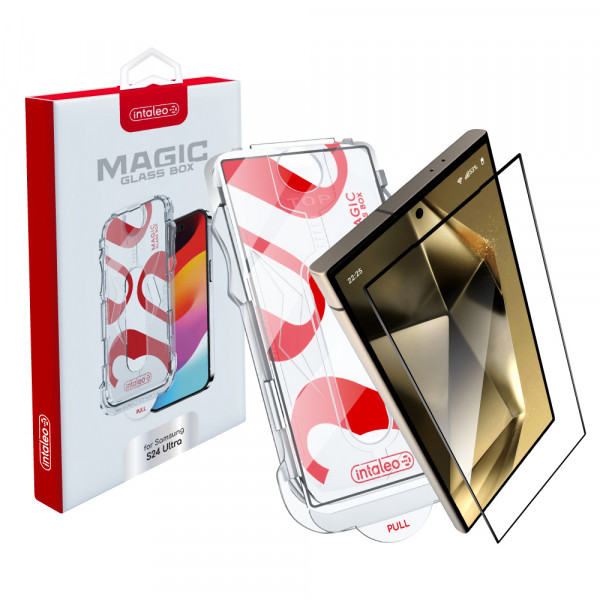 Захисне скло Intaleo з аплікатором Intaleo MagicBox для Samsung Galaxy S24 Ultra SM-S928 Black (4820266742874)