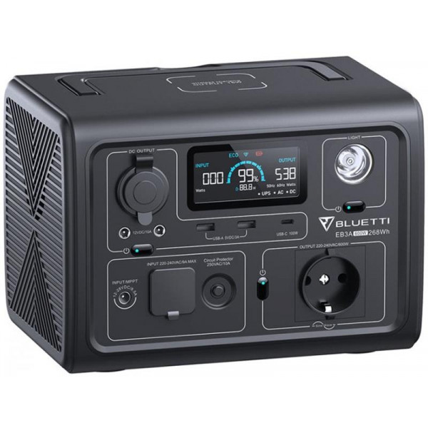 Зарядна станція Bluetti EB3A, 268.8Wh, 600W, LiFePO4_EU