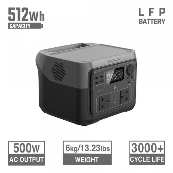 Зарядна станція EcoFlow River 2 Max, 512Wh, 500W, LiFePO4_EU