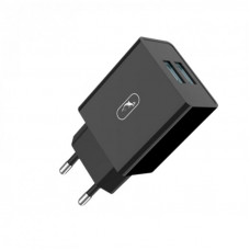 Зарядний пристрій SkyDolphin SC30 (2USB, 2.1A) Black (MZP-000169)