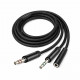 Адаптер ColorWay 3.5 мм - 2х3.5 мм (F/M), 1 м, Black (CW-AD-J2MJ)