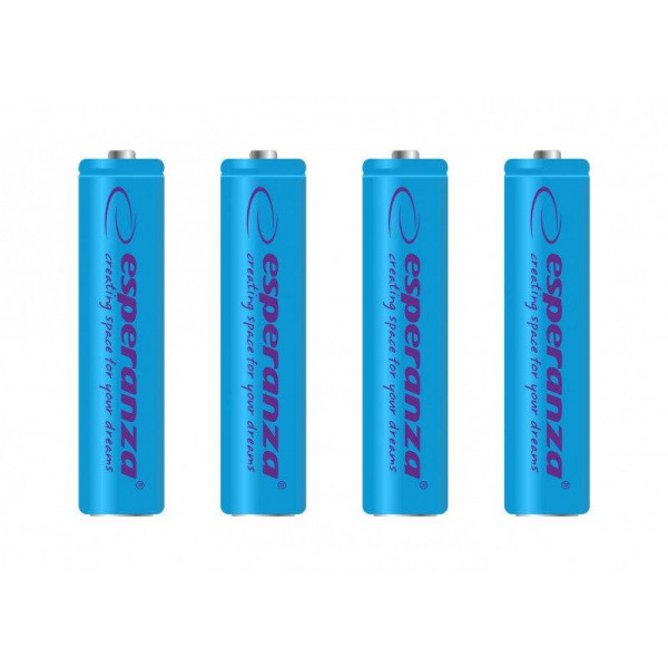 Акумулятор Esperanza Ni-MH AAA/HR03 1000 mAh BL 4шт Blue