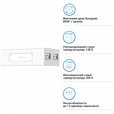 Акумуляторна батарея модульна з підігрівом Dyness Stack280 S51280 14.34KWH 51.2V 280AH (складова комплекту)