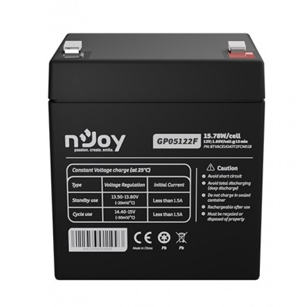 Акумуляторна батарея Njoy GP05122F 12V 5AH (BTVACEUOBTO2FCW01B) AGM