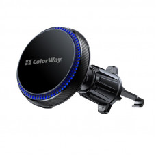 Бездротовий зарядний пристрій СolorWay MagSafe 360° Air Vent 15W Black (CW-CHMW041Q-BK)