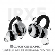 Bluetooth-гарнітура HiFuture Flexclip Black