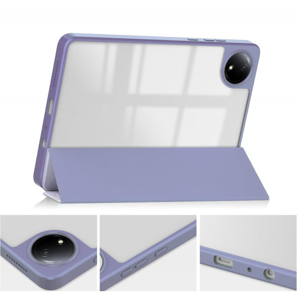 Чохол-книжка BeCover Soft Edge TPU для Xiaomi Redmi Pad SE 8.7 Purple Marble (712577)
