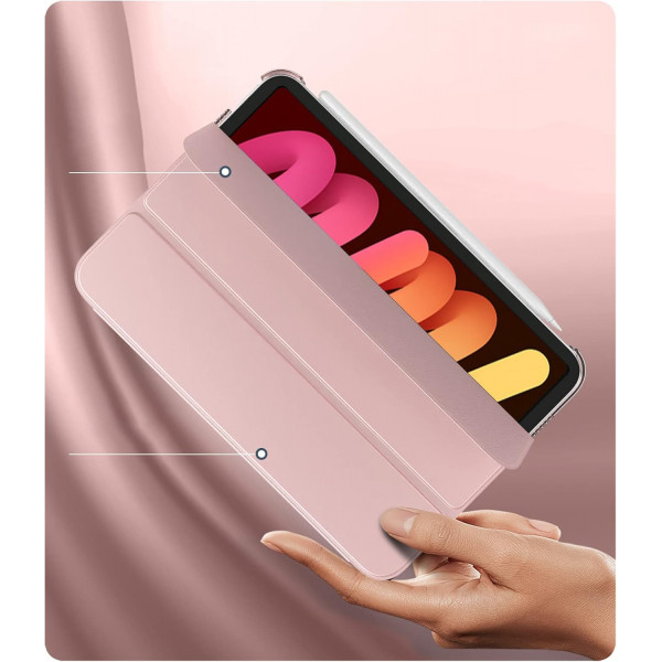 Чохол-книжка BeCover Tri Fold Hard для Apple iPad Mini 7 2024 8.3" Pink (712454)