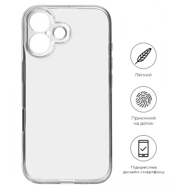 Чохол-накладка BeCover для Apple iPhone 16 Plus Transparancy (712277)