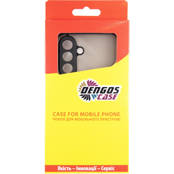 Чохол-накладка Dengos для Samsung Galaxy A36 SM-A366 Black Full Glue (DG-KM-145) + захисне скло