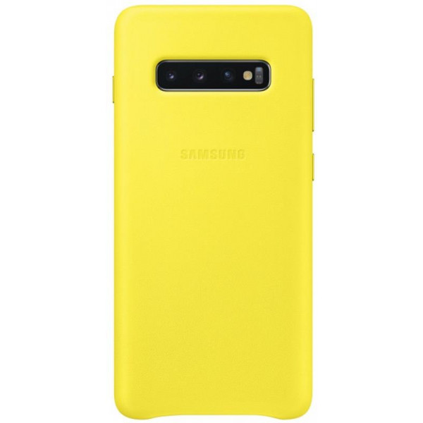 Чохол-накладка Samsung Leather Cover для Samsung Galaxy S10+ SM-G975 Yellow (EF-VG975LYEGRU)
