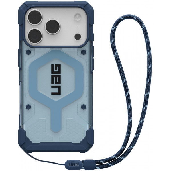 Чохол-накладка UAG Pathfinder Clear MagSafe Bundle для Apple iPhone 17 Pro Blues Lanyard (1145511BV03)