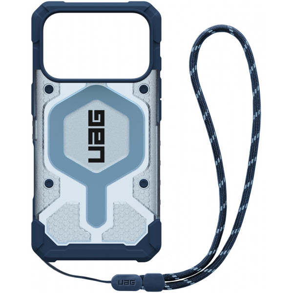 Чохол-накладка UAG Pathfinder Clear MagSafe Bundle для Apple iPhone 17 Pro Blues Lanyard (1145511BV03)