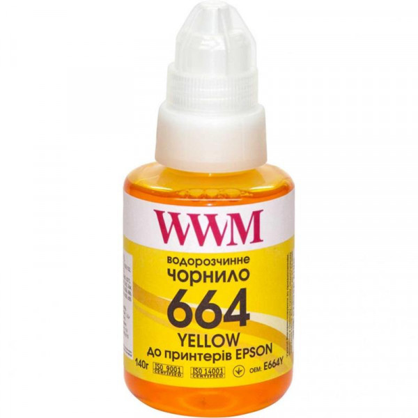 Чорнило WWM Epson L110/210/300 Yellow (E664Y) 140г