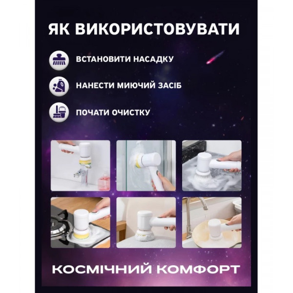 Електрична щітка для прибирання з акумулятором Ikos 10977-DAH