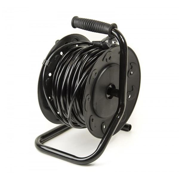 Фільтр живлення PowerPlant JY-2000/20 (PPRA08M200S4) 4 розетки, 20 м, чорний, на котушці