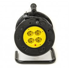 Фільтр живлення PowerPlant JY-2000/20 (PPRA08M200S4) 4 розетки, 20 м, чорний, на котушці