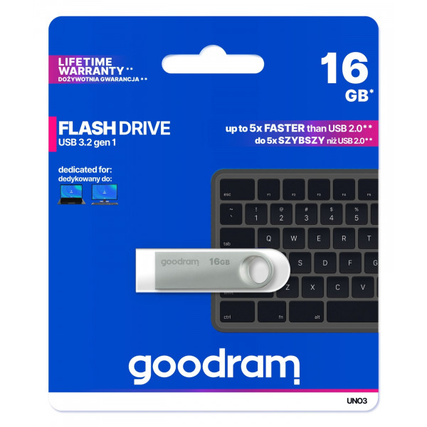 Флеш-накопичувач USB3.2 16GB Goodram UNO3 (UNO3-0160S0R11)