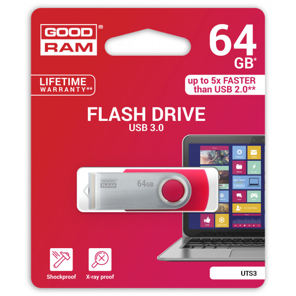 Флеш-накопичувач USB3.2 64GB Goodram UTS3 (Twister) Black (UTS3-0640K0R11)