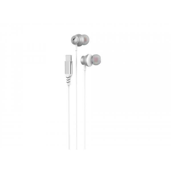 Гарнітура SkyDolphin SR30 with mic for Type-C DAC White (HF-000486)