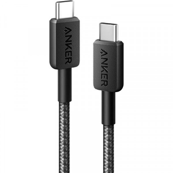 Кабель Anker 322 USB-C - USB-C, 0.9 м, Black (A81F5G11)