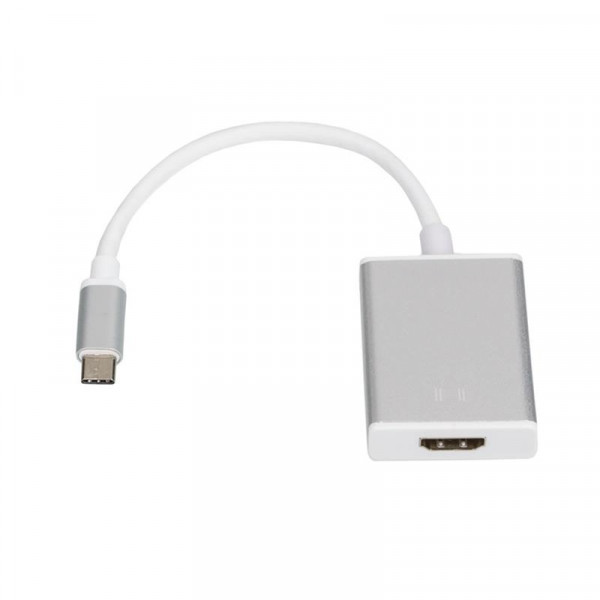 Кабель Atcom HDMI - USB Type-C (F/M), 0.1 м, White (13888)