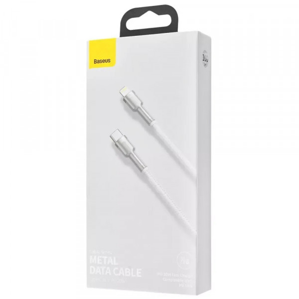 Кабель Baseus Cafule Metal USB Type-C-Lightning, 20W, 1м Black (6953156202061)