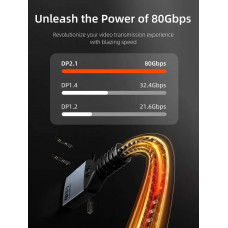 Кабель Cabletime DisplayPort - DisplayPort v2.1 (M/M), 16K, 1 м Black (CD13H)