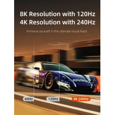 Кабель Cabletime DisplayPort - DisplayPort v2.1 (M/M), 16K, 1 м Black (CD13H)