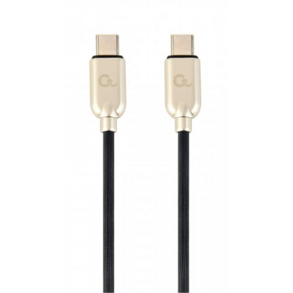 Кабель Cablexpert USB Type-C - USB Type-C (M/M), 1 м, чорний/золотистий (CC-USB2PD60-CMCM-1M)