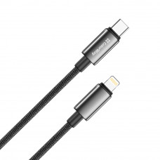 Кабель ColorWay USB Type-C - Lightning (M/M), zinc alloy braided, 3А, 1 м, Black (CW-CBPDCL098-BK)