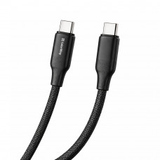 Кабель ColorWay USB Type-C - USB Type-C (M/M), TPE embossed, 3А, 2 м, Black (CW-CBPDCC102-BK)