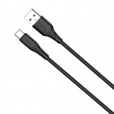 Кабель ColorWay USB - USB Type-C (M/M), textured PVC, 3А, 1 м, Black (CW-CBUC094-BK)