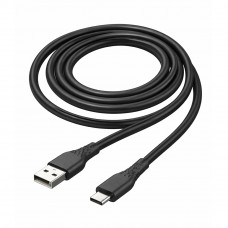 Кабель ColorWay USB - USB Type-C (M/M), textured PVC, 3А, 1 м, Black (CW-CBUC094-BK)