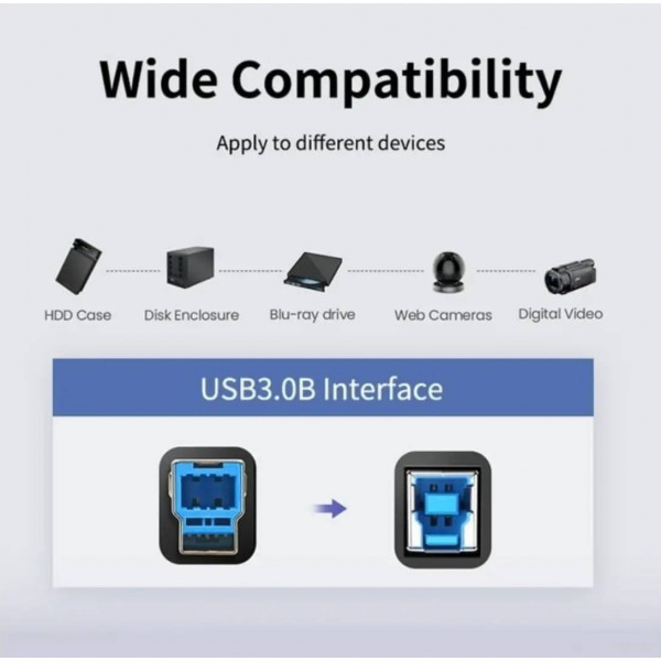 Кабель для принтера Cabletime USB - USB Type-B (M/M), 2 м, Black (CA12L)