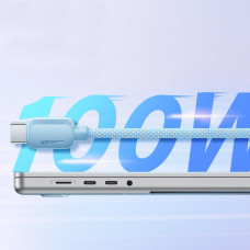 Кабель Essager Breeze USB Type-C - USB Type-C (M/M), 100W, 1 м Blue (EXCTT1-WL03-P)