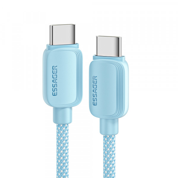 Кабель Essager Breeze USB Type-C - USB Type-C (M/M), 100W, 1 м Blue (EXCTT1-WL03-P)