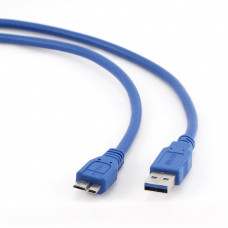 Кабель Gembird USB - micro USB Type-B V 3.0 (M/M), 5pin, 0.5 м, синій (CCP-mUSB3-AMBM-0.5M)