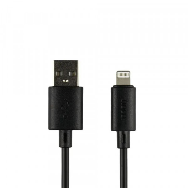 Кабель Hoco X88 Gratified USB - Lightning (M/M), 1 м, Black (6931474783301)