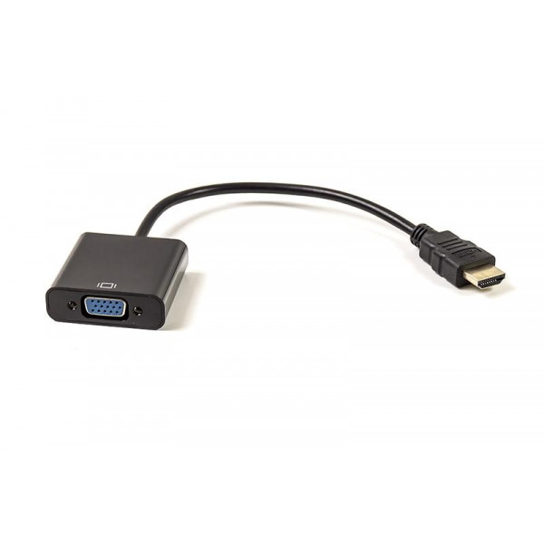Кабель PowerPlant (CA910885) HDMI-VGA, 0.15м, чорний