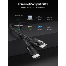 Кабель Ugreen DP114 DisplayPort - DisplayPort, 2 м, Black (80392)