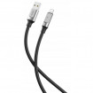 Кабель XO NB251 Liquid Silicone Rubber, USB - Lightning, (M/M), 30W, 1 м, Black (NB251_L_Black)