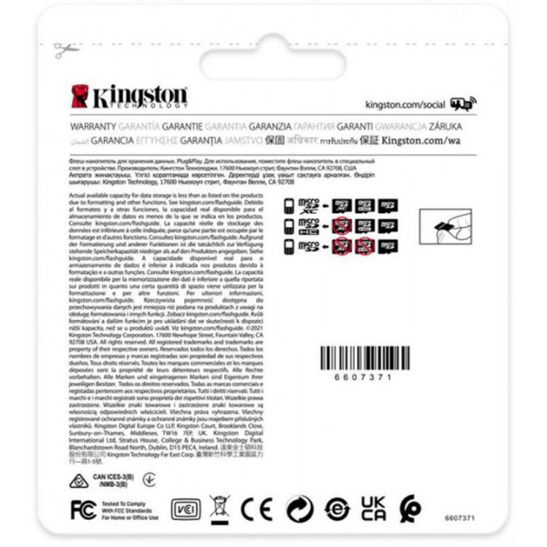 Карта пам`ятi MicroSDHC 32GB UHS-I/U3 Class 10 Kingston Industrial (SDCIT2/32GBSP)