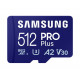 Карта пам`яті MicroSDXC 512GB UHS-I/U3 Class 10 Samsung Pro Plus R180/W130MB/s + SD-адаптер (MB-MD512SB/WW)