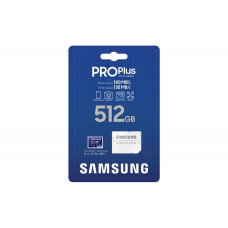 Карта пам`яті MicroSDXC 512GB UHS-I/U3 Class 10 Samsung Pro Plus R180/W130MB/s + SD-адаптер (MB-MD512SB/WW)