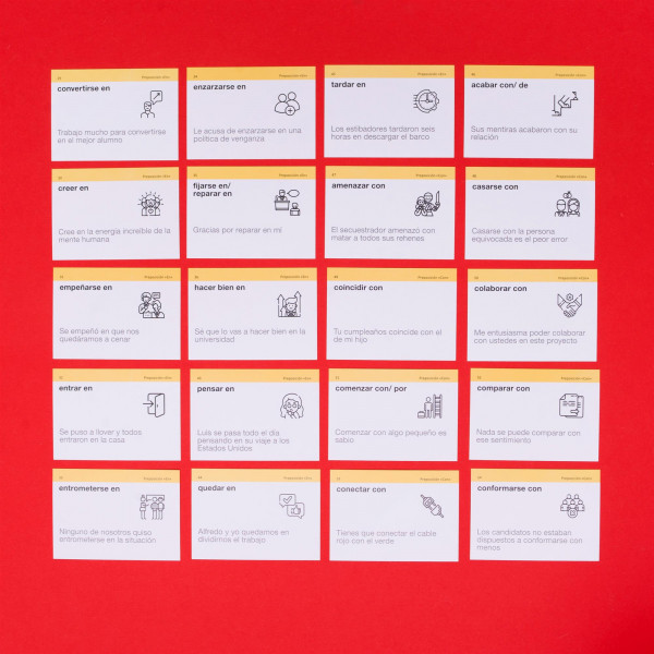 Картки для вивчення іспанської мови English Student. Іспанські фразові дієслова