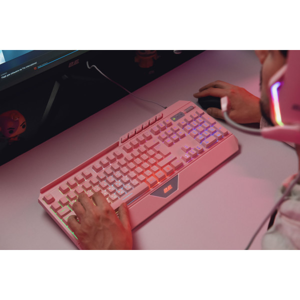 Клавіатура 2E Gaming KG315 RGB USB Pink Ukr (2E-KG315UPK)